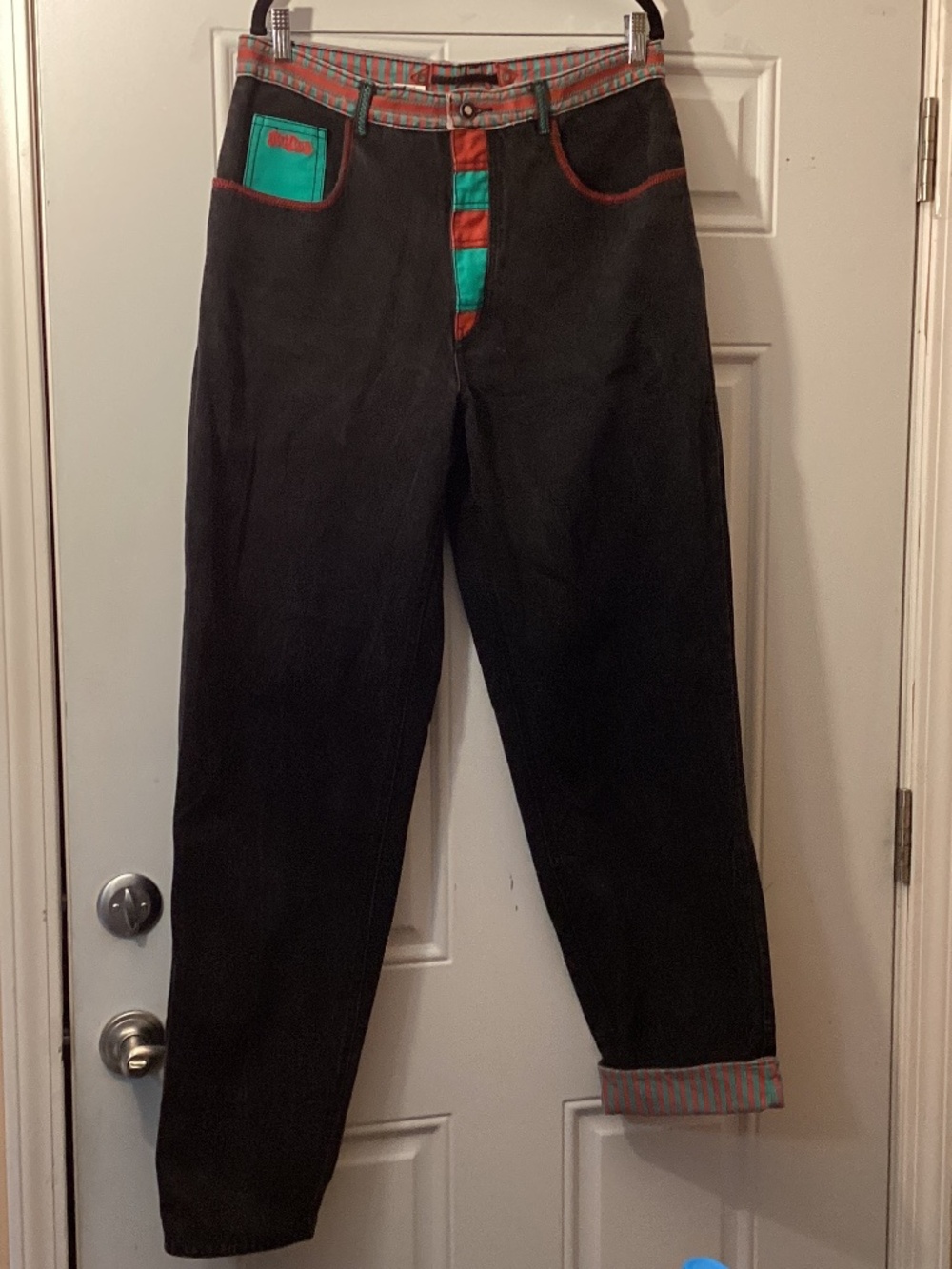 Vintage Major Damage Jeans 33x34  Patchwork Jeans Baggy Skater Hip Hop Grunge